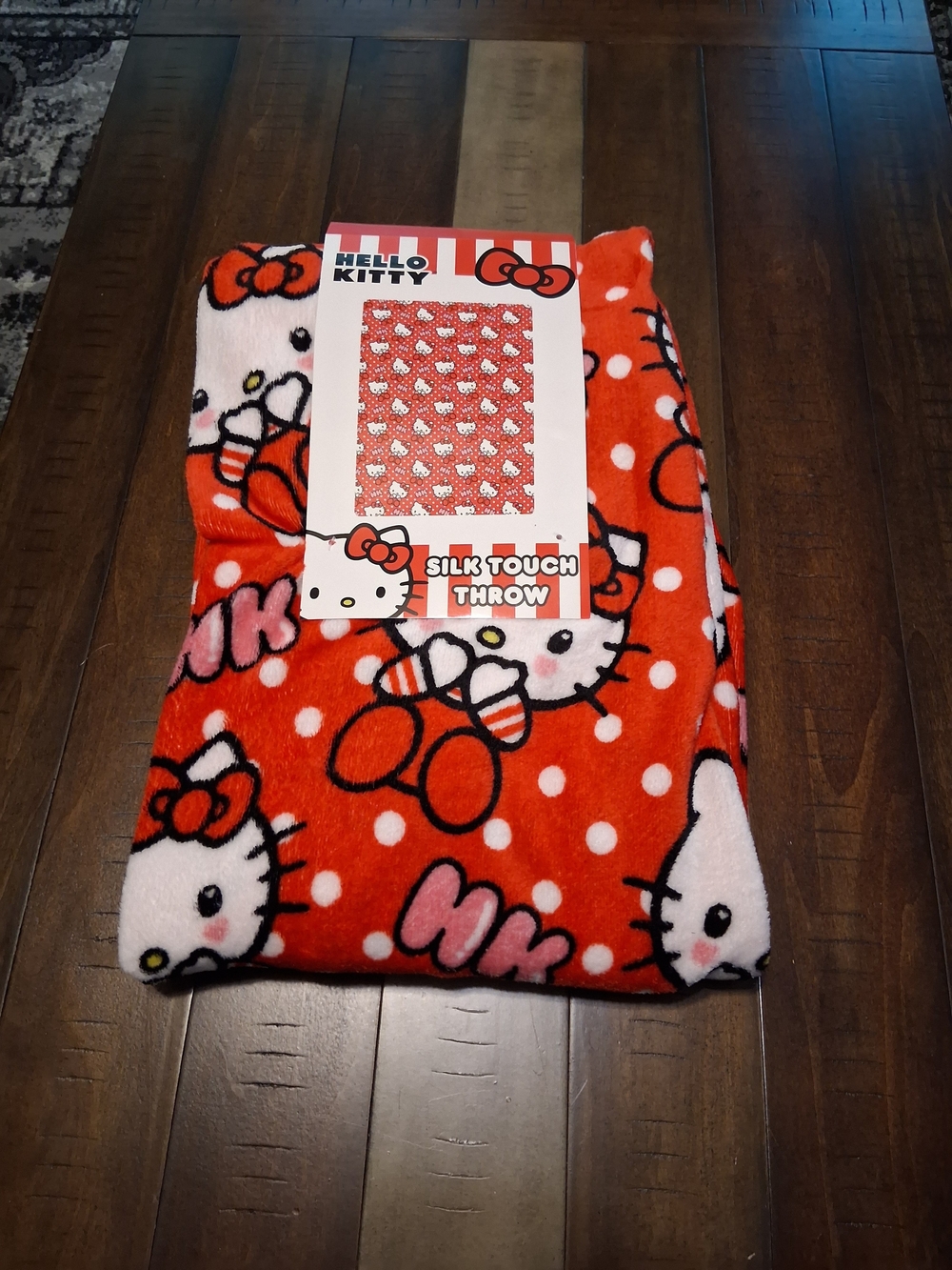 Hello Kitty Red Polka Dot Silk Touch Throw